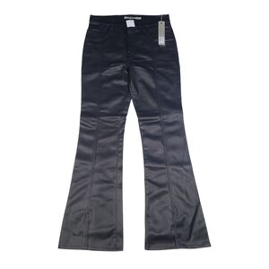 NWT Hudson Womens Barbara High Rise Bootcut Faux Leather Pants Black Sz 28 245$